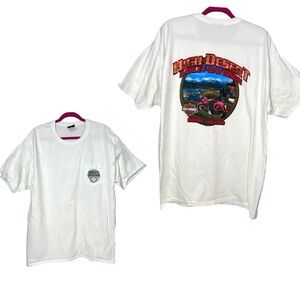 Harley Davidson white Boise Idaho front pocket T-shirt